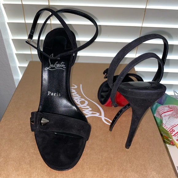 christian louboutin umberta 100 suede sandals 38 - Picture 2 of 4